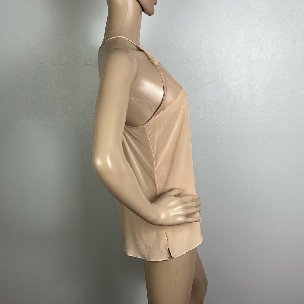 CAMI NYC REVOLVE BEIGE MESH PANEL SILK TOP - Picture 5 of 9